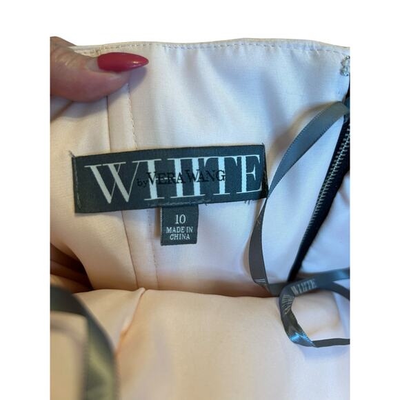 WHITE by Vera Wang Pink Strapless Cocktail Dress - Size 10 - Picture 3 of 16